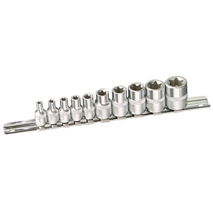 Picture of E-TORXÂ® Socket Set 10 Piece 1/4 & 3/8" Square Drive