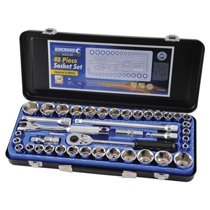 Picture of LOK-ONâ„¢ Socket Set 40 Piece 1/2" Square Drive