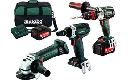 Picture of Metabo 18v 3 Piece 5.2 Ah Combo with Quick Chuck