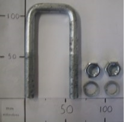 Picture of 100x40x12MM SQ U-BOLT GALVANISED