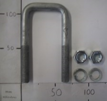 Picture of 100x45x12MM SQ U-BOLT GALVANISED