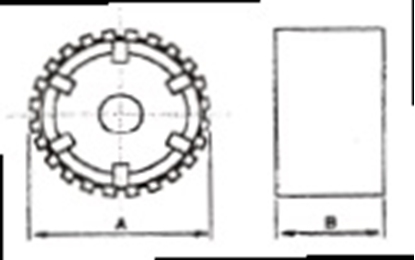 Picture of WOBBLE ROLLER 103x73x22 RIBBED