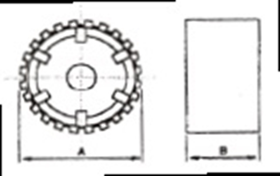 Picture of WOBBLE ROLLER 103x73x22 RIBBED