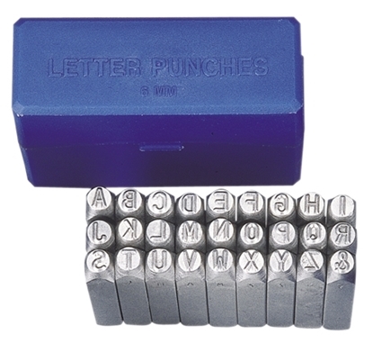 Picture of 27 Piece 3mm Steel Letter Punch Set